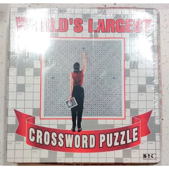 World's Largest Crossword Puzzle 49 Square Foot #1202 Herbco 7x7" New Unopened - Picture 1 of 6